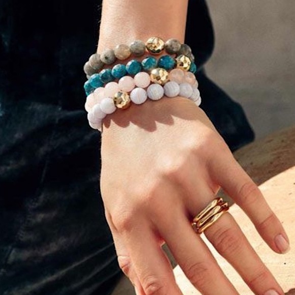 Gorjana NWT Power Gemstone Large Bracelet - Gold & Apatite - Picture 3 of 6